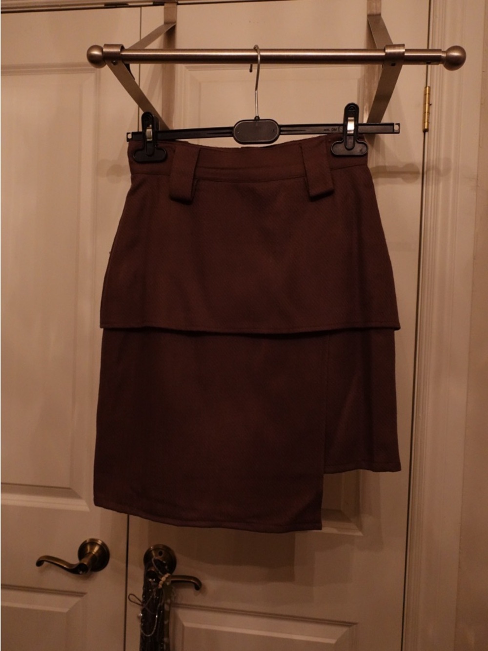 Capriccio Brown Wool Skirt, Size 4